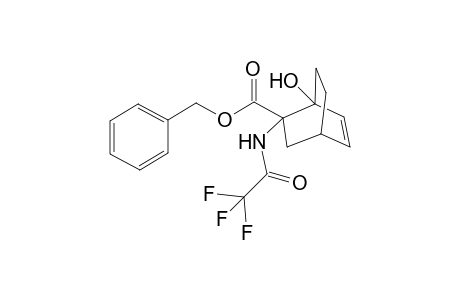 benzyl (1RS,2RS,4SR)- and (1RS,2SR,4SR)-1-hydroxy-2-trifluoroacetylaminobicyclo[2.2.2]oct-5-ene-2-carboxylate (1:4 mixture)