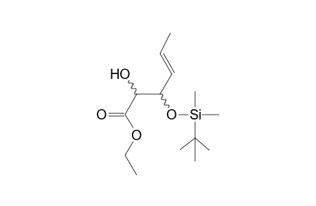 Ethyl (3Z)-3-tert-butyldimethylsilyloxy-2-hydroxy-hex-4-enoate