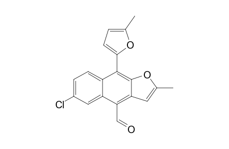 6-Chloro-2-methyl-9-(5-methyl-2-furyl)naphtho[2,3-b]furan-4-carbaldehyde