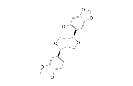 6-(4''-HYDROXY-5''-METHOXY)-PHENYL-2-[2'-HYDROXY-4',5'-(METHYLENEDIOXY)-PHENYL]-3,7-DIOXABICYCLO-[3.3.0]-OCTANE;5''-METHYLATED-SESAMINOL-6-CATECHOL;PEAK-B1