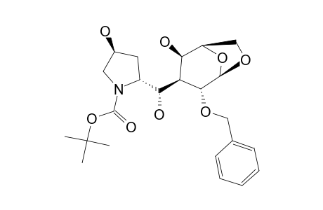 #6;1,6-ANHYDRO-2-O-BENZYL-3-DEOXY-3-[(1'R)-N-TERT.-BUTYLOXYCARBONYL-2',3',5'-TRIDEOXY-2',5'-IMINO-L-ERYTHRO-PENTITOL-1'-C-YL]-BETA-D-GALACTOPYRANOSE