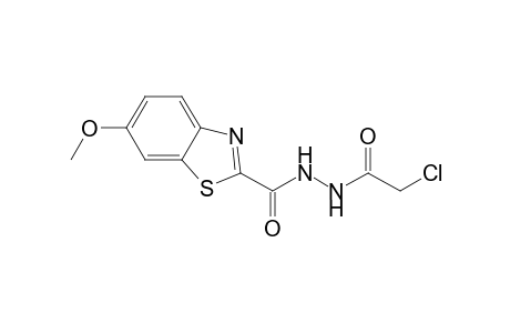 Benzothiazole-2-carbohydrazide, 6-methoxy-N2-chloroacetyl-