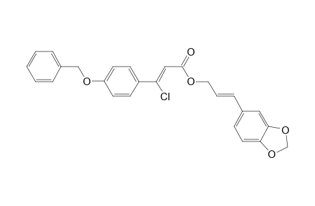 2-Propenoic acid, 3-chloro-3-[4-(phenylmethoxy)phenyl]-, 3-(1,3-benzodioxol-5-yl)-2-propenyl ester, (?,E)-