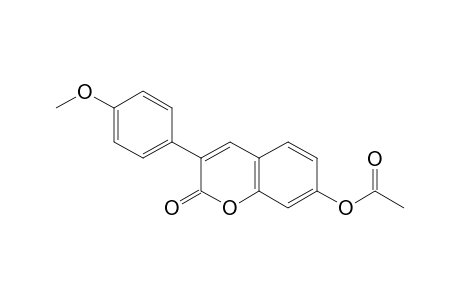 2H-1-benzopyran-2-one, 7-(acetyloxy)-3-(4-methoxyphenyl)-