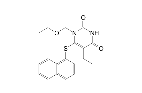 1-(ethoxymethyl)-5-ethyl-6-(1-naphthalenylthio)pyrimidine-2,4-dione