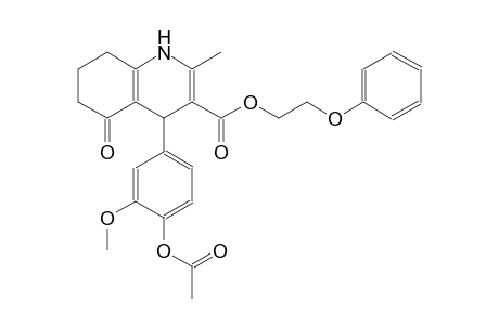 3-quinolinecarboxylic acid, 4-[4-(acetyloxy)-3-methoxyphenyl]-1,4,5,6,7,8-hexahydro-2-methyl-5-oxo-, 2-phenoxyethyl ester