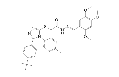 2-{[5-(4-tert-butylphenyl)-4-(4-methylphenyl)-4H-1,2,4-triazol-3-yl]sulfanyl}-N'-[(E)-(2,4,5-trimethoxyphenyl)methylidene]acetohydrazide