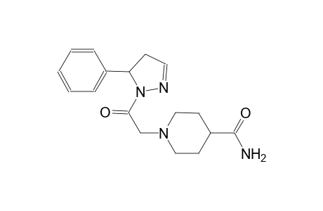 1-[2-oxo-2-(5-phenyl-4,5-dihydro-1H-pyrazol-1-yl)ethyl]-4-piperidinecarboxamide