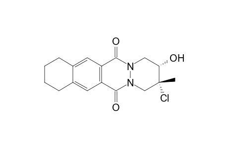 Benzo[g]pyridazino[1,2-b]phthalazine-6,13-dione, 2-chloro-1,2,3,4,8,9,10,11-octahydro-3-hydroxy-2-methyl-, trans-