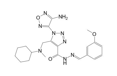 1-(4-amino-1,2,5-oxadiazol-3-yl)-5-{[cyclohexyl(methyl)amino]methyl}-N'-[(E)-(3-methoxyphenyl)methylidene]-1H-1,2,3-triazole-4-carbohydrazide