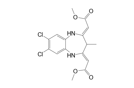 (2Z,2'Z)-Dimethyl 2,2'-(7,8-dichloro-3-methyl-1H-benzo-[b][1,4]diazepine-2,4(3H,5H)-diylidene)diacetate