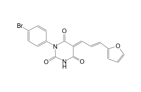 (5E)-1-(4-bromophenyl)-5-[(2E)-3-(2-furyl)-2-propenylidene]-2,4,6(1H,3H,5H)-pyrimidinetrione
