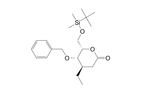(4R,5S,6S)-5-benzoxy-6-[[tert-butyl(dimethyl)silyl]oxymethyl]-4-ethyl-tetrahydropyran-2-one