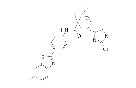 3-(3-chloro-1H-1,2,4-triazol-1-yl)-N-[4-(6-methyl-1,3-benzothiazol-2-yl)phenyl]-1-adamantanecarboxamide