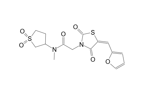 N-(1,1-dioxidotetrahydro-3-thienyl)-2-[(5E)-5-(2-furylmethylene)-2,4-dioxo-1,3-thiazolidin-3-yl]-N-methylacetamide