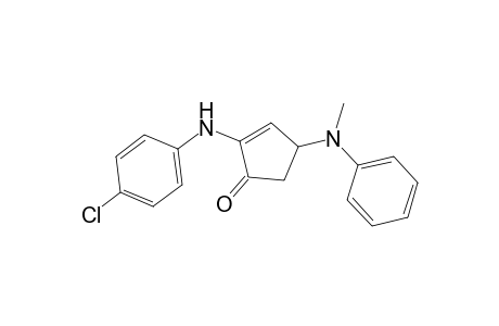 2-(4-Chloroanilino)-4-(methylanilino)-2-cyclopenten-1-one