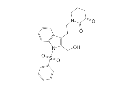 1-[2-(1-besyl-2-methylol-indol-3-yl)ethyl]piperidine-2,3-quinone