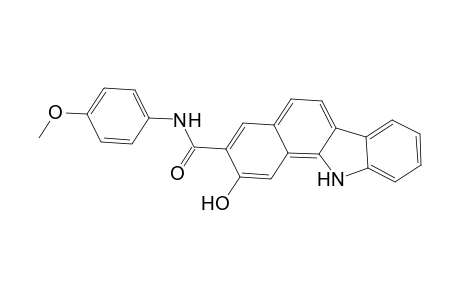 11H-Benzo[a]carbazole-3-carboxamide, 2-hydroxy-N-(4-methoxy-phenyl)-
