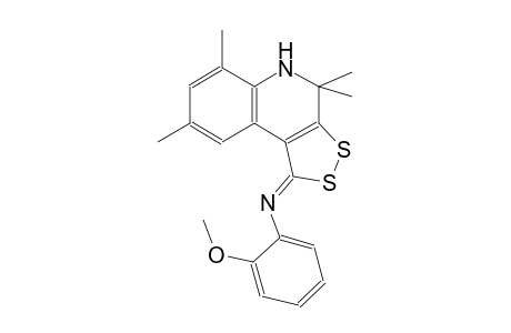 2-methoxy-N-[(1Z)-4,4,6,8-tetramethyl-4,5-dihydro-1H-[1,2]dithiolo[3,4-c]quinolin-1-ylidene]aniline