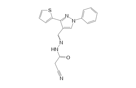 2-Cyano-N'-((1-phenyl-3-(thiophen-2-yl)-1H-pyrazol-4-yl)methylene)acetohydrazide