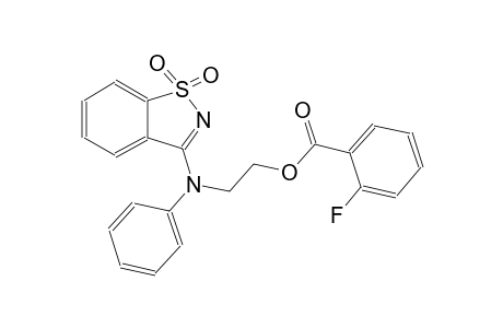 benzoic acid, 2-fluoro-, 2-[(1,1-dioxido-1,2-benzisothiazol-3-yl)phenylamino]ethyl ester