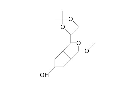 Methyl 5,6-isopropylidene-2,3-([2R]-hydroxy-propane-1,3-diyl)-2,3-dideoxy-A,B-D-talofuranoside