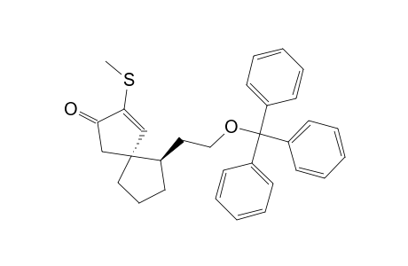 Spiro[4.4]non-3-en-2-one, 3-(methylthio)-6-[2-(triphenylmethoxy)ethyl]-, trans-