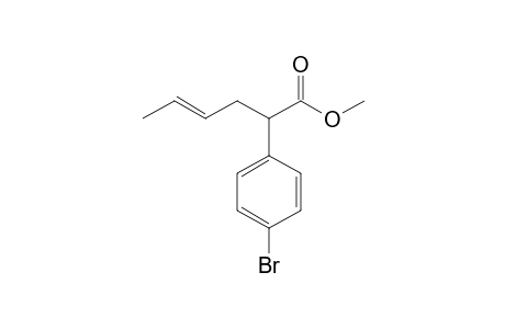 Methyl 2-(p-bromophenyl)hex-4-enoate