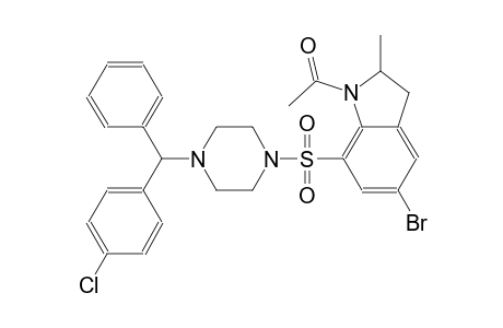 1H-indole, 1-acetyl-5-bromo-7-[[4-[(4-chlorophenyl)phenylmethyl]-1-piperazinyl]sulfonyl]-2,3-dihydro-2-methyl-
