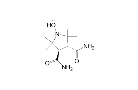 1-Pyrrolidinyloxy, 3,4-bis(aminocarbonyl)-2,2,5,5-tetramethyl-, trans-