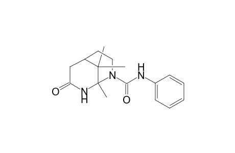 2,8-Diazabicyclo[3.3.1]nonane-2-carboxamide, 1,9,9-trimethyl-7-oxo-N-phenyl-, (.+-.)-