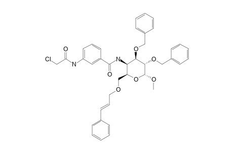 METHYL-2,3-DI-O-BENZYL-6-O-CINNAMYL-4-[3-(CHLOROACETAMIDE)-BENZAMIDE]-4-DEOXY-ALPHA-D-GALACTOPYRANOSIDE
