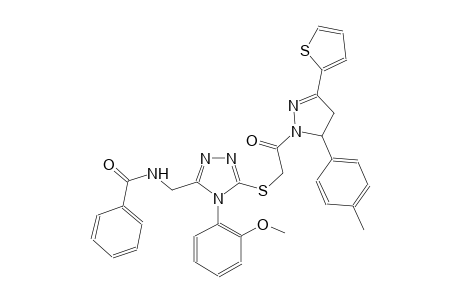 benzamide, N-[[5-[[2-[4,5-dihydro-5-(4-methylphenyl)-3-(2-thienyl)-1H-pyrazol-1-yl]-2-oxoethyl]thio]-4-(2-methoxyphenyl)-4H-1,2,4-triazol-3-yl]methyl]-
