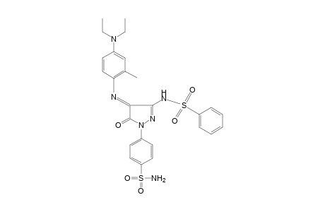 N-{4-{[4-(DIETHYLAMINO)-o-TOLYL]IMINO}-5-OXO-1-(p-SULFAMOYLPHENYL)-2-PYRAZOLIN-3-YL}BENZENESULFONAMIDE