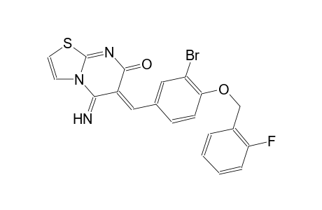 (6Z)-6-{3-bromo-4-[(2-fluorobenzyl)oxy]benzylidene}-5-imino-5,6-dihydro-7H-[1,3]thiazolo[3,2-a]pyrimidin-7-one
