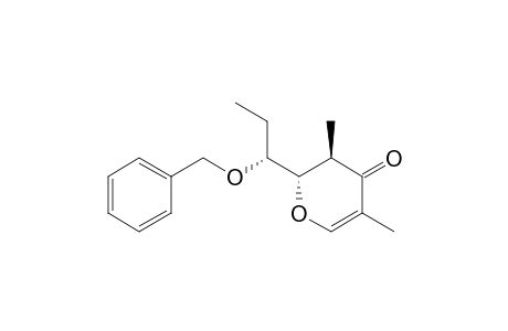 (2S*,3R*,1'R*)-2-((1'-Benzyloxy)propyl)-3,5-dimethyl-2,3-dihydro-4H-pyran-4-one