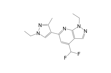 1H-pyrazolo[3,4-b]pyridine, 4-(difluoromethyl)-1-ethyl-6-(1-ethyl-3-methyl-1H-pyrazol-4-yl)-