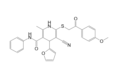 3-pyridinecarboxamide, 5-cyano-4-(2-furanyl)-1,4-dihydro-6-[[2-(4-methoxyphenyl)-2-oxoethyl]thio]-2-methyl-N-phenyl-