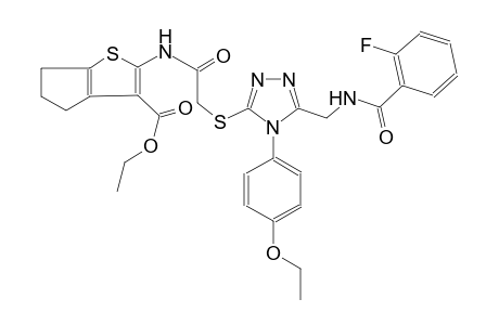 4H-cyclopenta[b]thiophene-3-carboxylic acid, 2-[[[[4-(4-ethoxyphenyl)-5-[[(2-fluorobenzoyl)amino]methyl]-4H-1,2,4-triazol-3-yl]thio]acetyl]amino]-5,6-dihydro-, ethyl ester