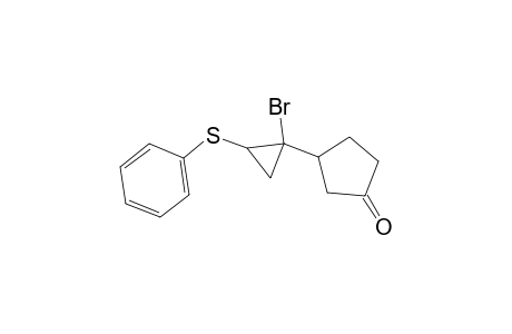 3-[1-Bromo-2-(phenylsulfanyl)cyclopropyl]cyclopentanone