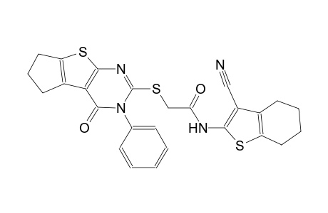 acetamide, N-(3-cyano-4,5,6,7-tetrahydrobenzo[b]thien-2-yl)-2-[(3,5,6,7-tetrahydro-4-oxo-3-phenyl-4H-cyclopenta[4,5]thieno[2,3-d]pyrimidin-2-yl)thio]-