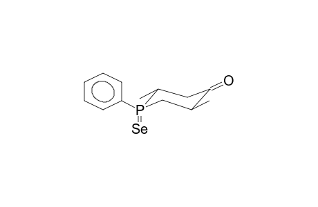 TRANS-1-PHENYL-1-SELENO-2,5-DIMETHYLPHOSPHORINAN-4-ONE (ISOMER 1)