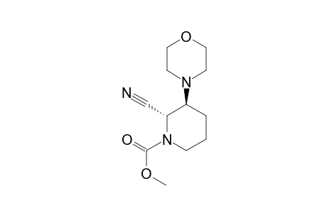 TRANS-2-CYANO-3-(4-MORPHOLINYL)-1-PIPERIDINECARBOXYLIC-ACID-METHYLESTER