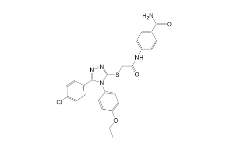 4-[({[5-(4-chlorophenyl)-4-(4-ethoxyphenyl)-4H-1,2,4-triazol-3-yl]sulfanyl}acetyl)amino]benzamide