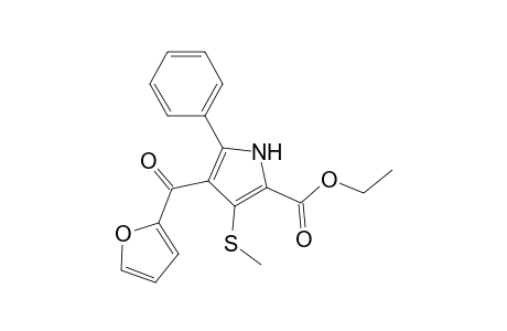 1H-Pyrrole-2-carboxylic acid, 4-(2-furanylcarbonyl)-3-(methylthio)-5-phenyl-, ethyl ester