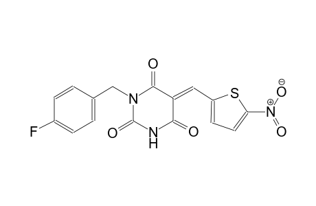 (5E)-1-(4-fluorobenzyl)-5-[(5-nitro-2-thienyl)methylene]-2,4,6(1H,3H,5H)-pyrimidinetrione