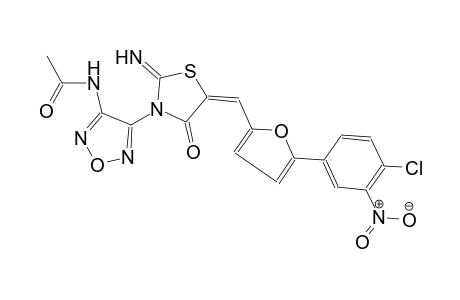 acetamide, N-[4-[(5E)-5-[[5-(4-chloro-3-nitrophenyl)-2-furanyl]methylene]-2-imino-4-oxothiazolidinyl]-1,2,5-oxadiazol-3-yl]-
