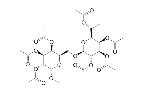 METHYL-2,3,4-TRI-O-ACETYL-6-O-(2',3',4',6'-TETRA-O-ACETYL-7-DEOXY-D-GLYCERO-BETA-D-GALACTO-HEPTOPYRANOSYL)-ALPHA-D-GALACTOPYRANOSIDE