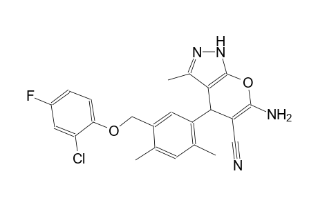 6-amino-4-{5-[(2-chloro-4-fluorophenoxy)methyl]-2,4-dimethylphenyl}-3-methyl-1,4-dihydropyrano[2,3-c]pyrazole-5-carbonitrile