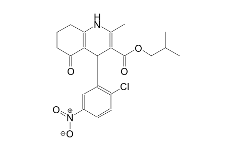 3-quinolinecarboxylic acid, 4-(2-chloro-5-nitrophenyl)-1,4,5,6,7,8-hexahydro-2-methyl-5-oxo-, 2-methylpropyl ester